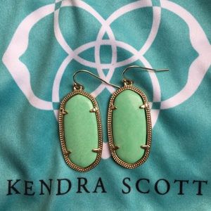 Kendra Scott Mint Green Elle Drop Earrings